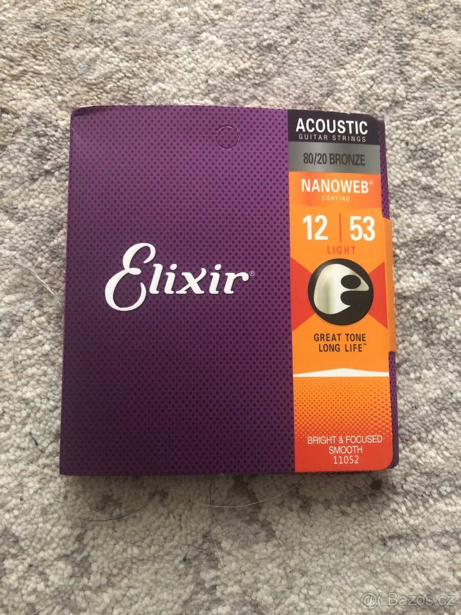 Struny na akustickou kytaru Elixir 80/20 bronze .12