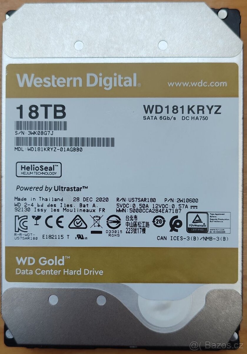 pevné disky14, 16, 18TB, USB Box SATA