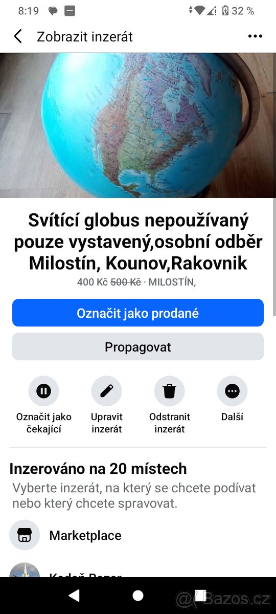 Svítící globus