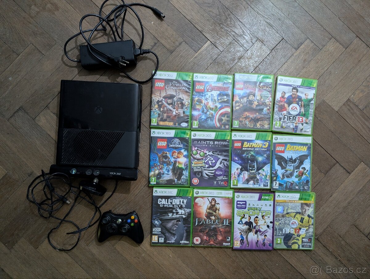 Xbox 360 S + plno her a Kinect