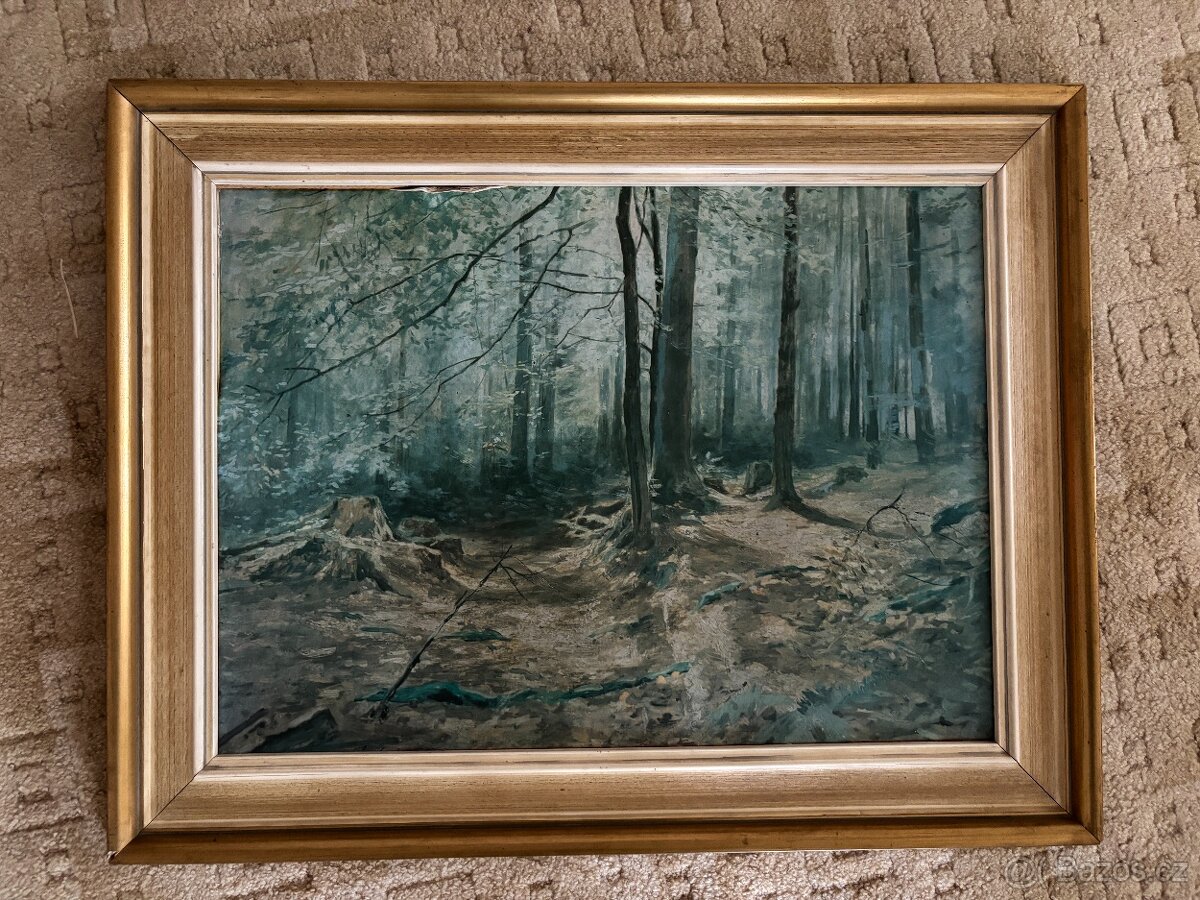 Obraz Julius Mařák: Vnitřek lesa - replika