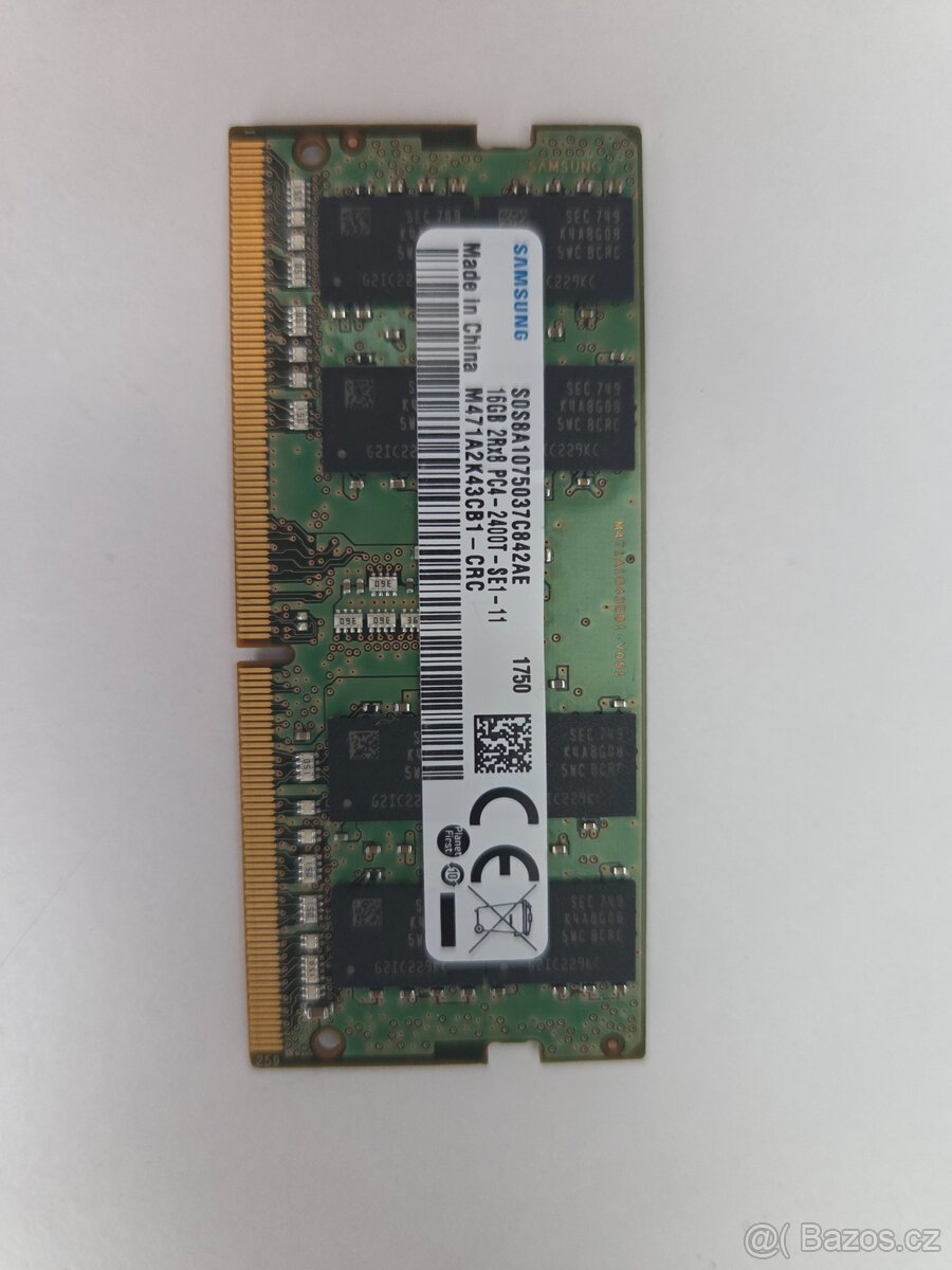 16GB sodimm ddr4 pro notebook, značka Samsung