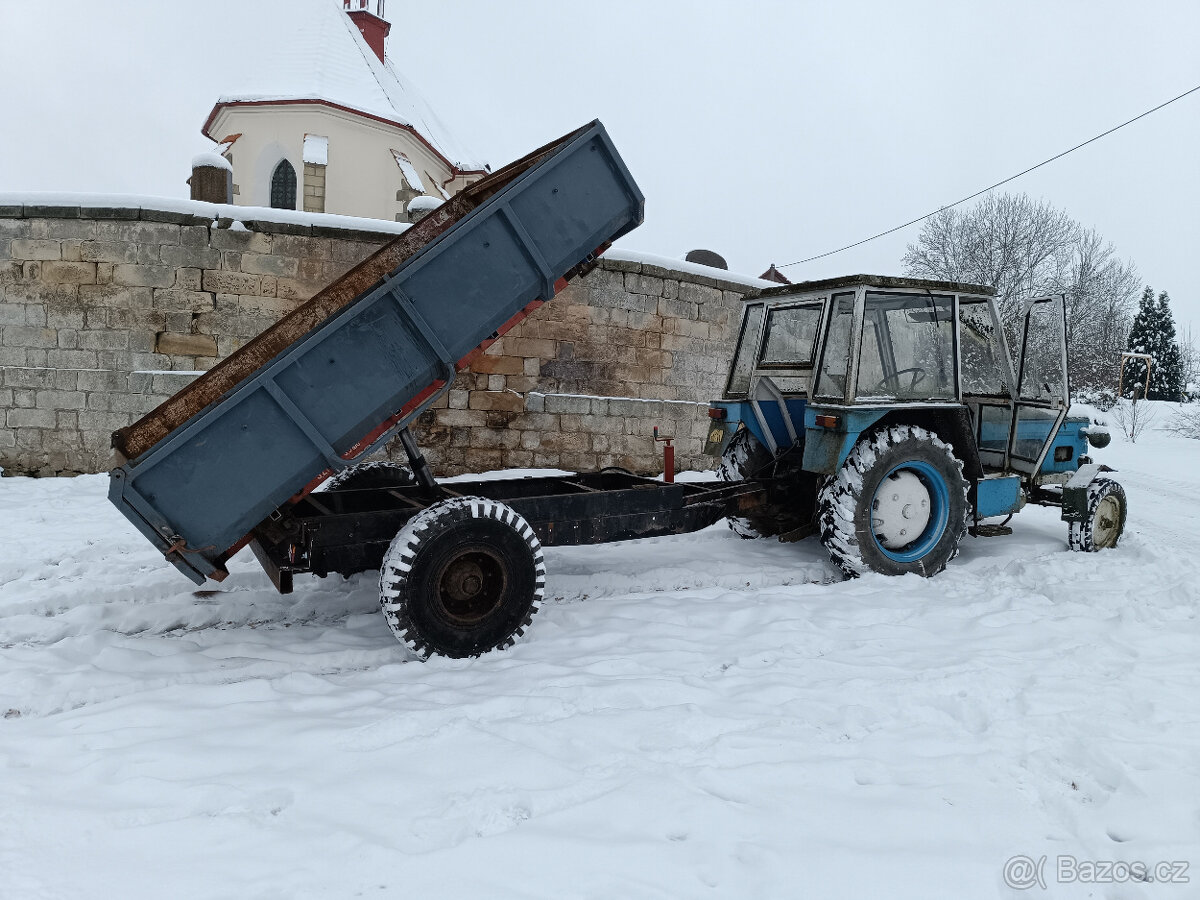 Sklápěcí přívěs traktor, bez SPZ, nosnost 5tun (dvoukolka)