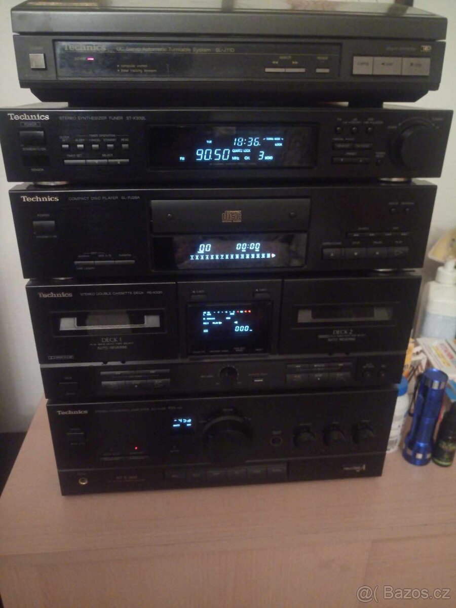 TECHNICS HiFi věž složeno z komponentů KOMPLET - stav 95%+