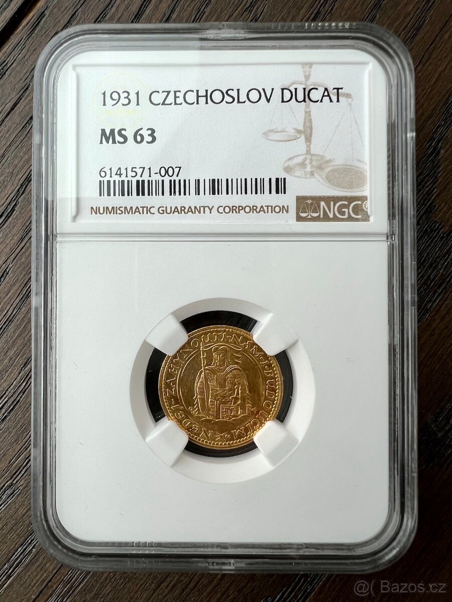 Zlatý svatováclavský dukát 1931 MS 63