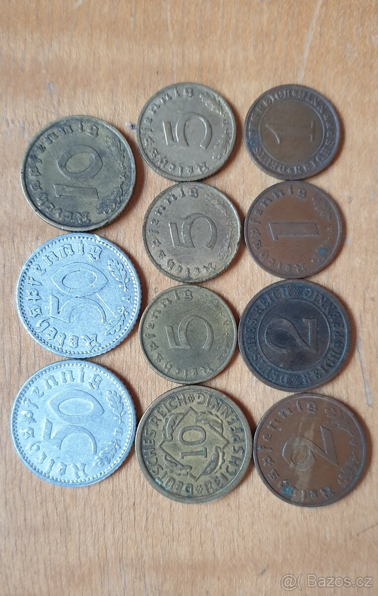 Mince Německo Třetí říše 11 ks