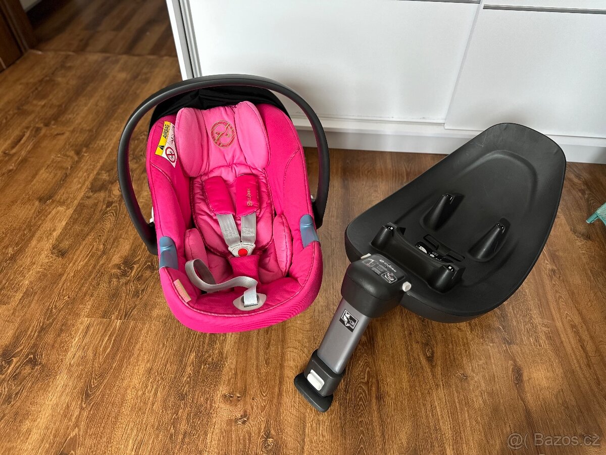 Autosedačka Cybex Aton M FANCY PINK + Base Aton M