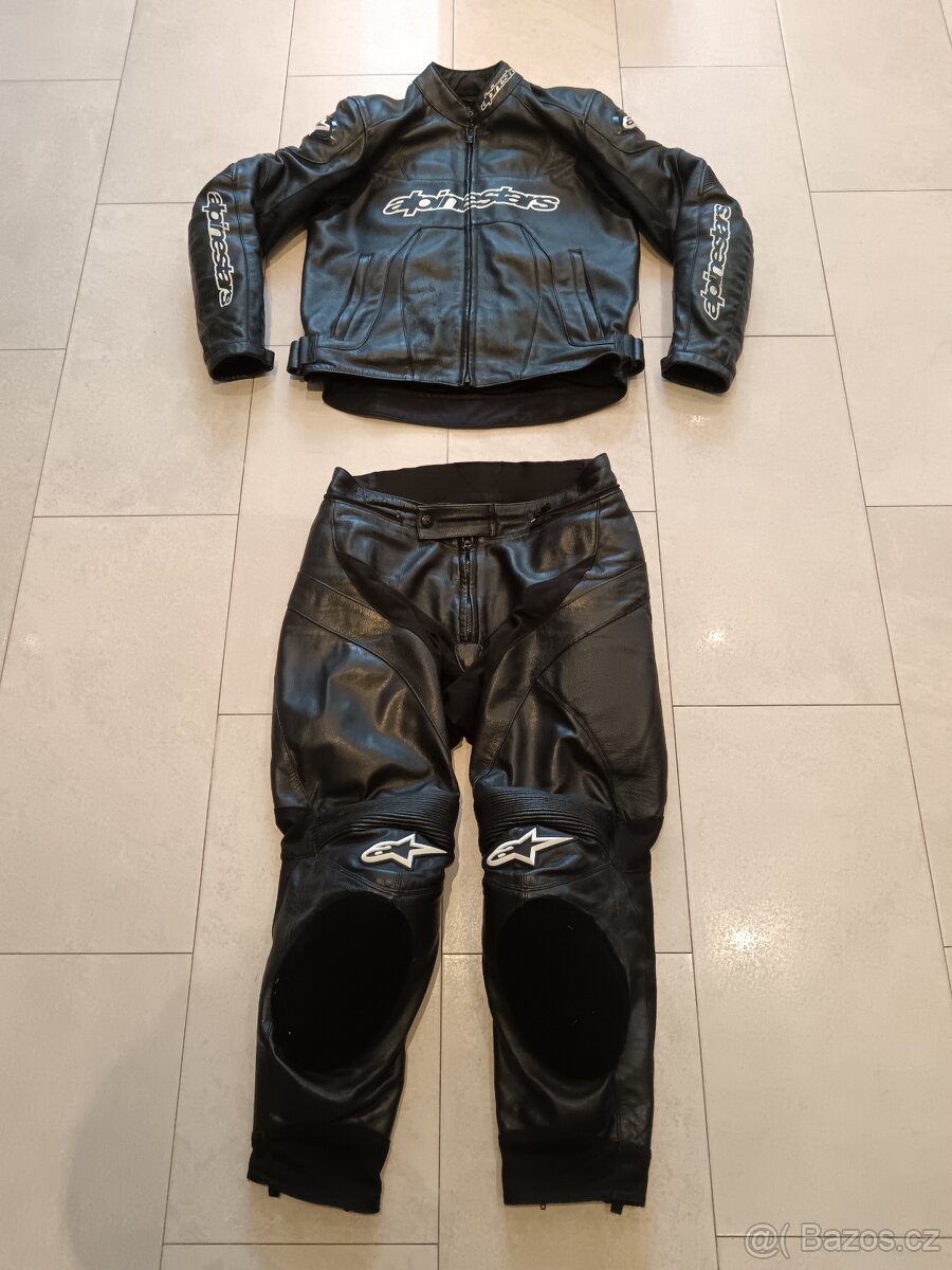 Alpinestars Gp Plus-Pánská kožená moto kombinéza, dvoudílná