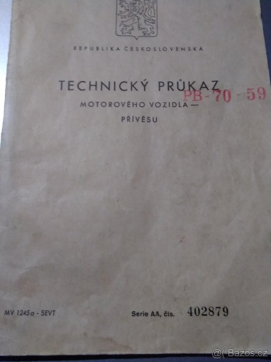 Staré technické průkazy