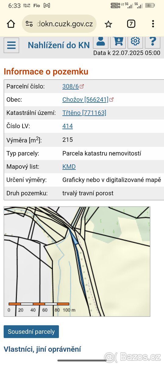 Pozemek Chožov