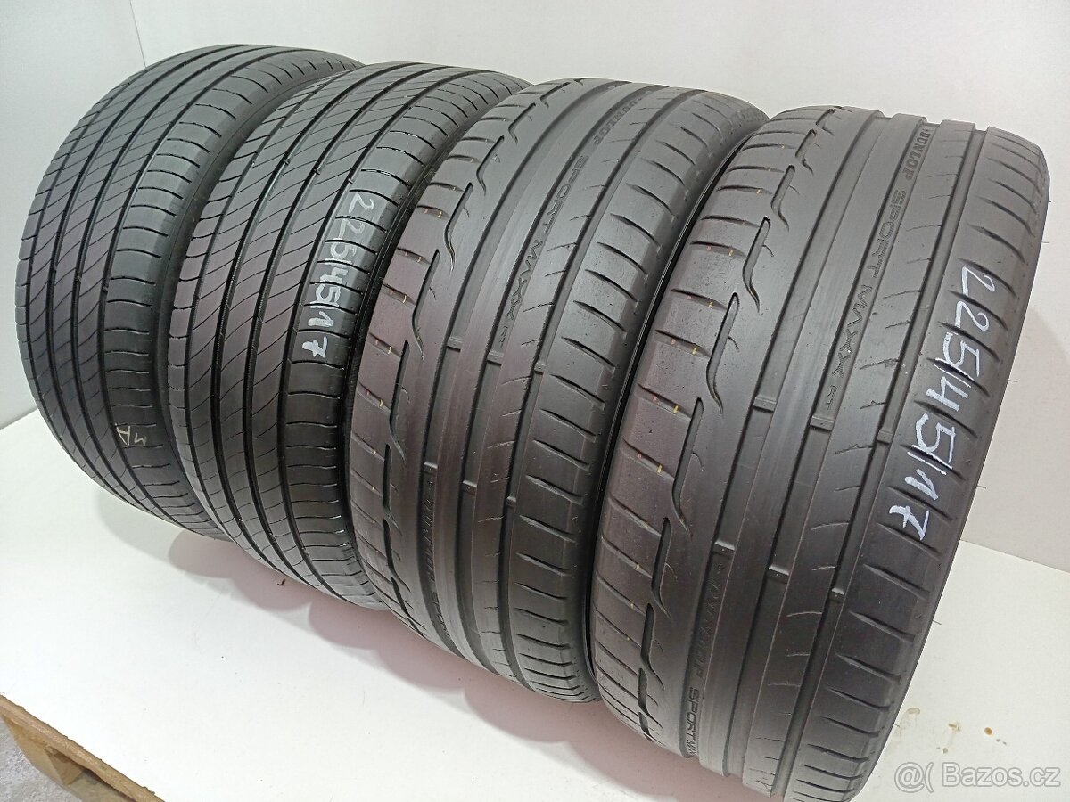Letní pneu 225/45/17 Dunlop+Michelin
