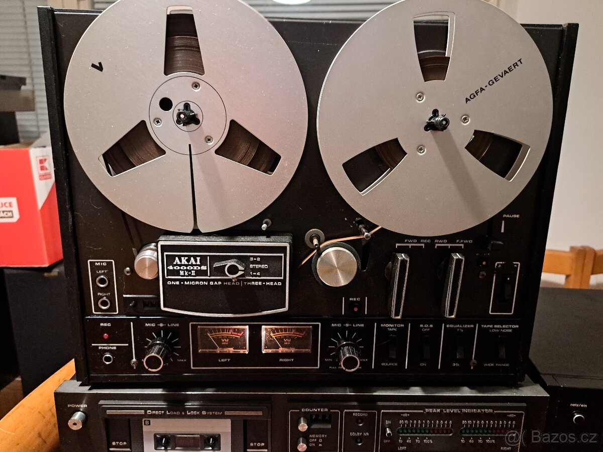 Kotoučový magnetofon Akai 4000DS Mk-II ČÍST POPIS