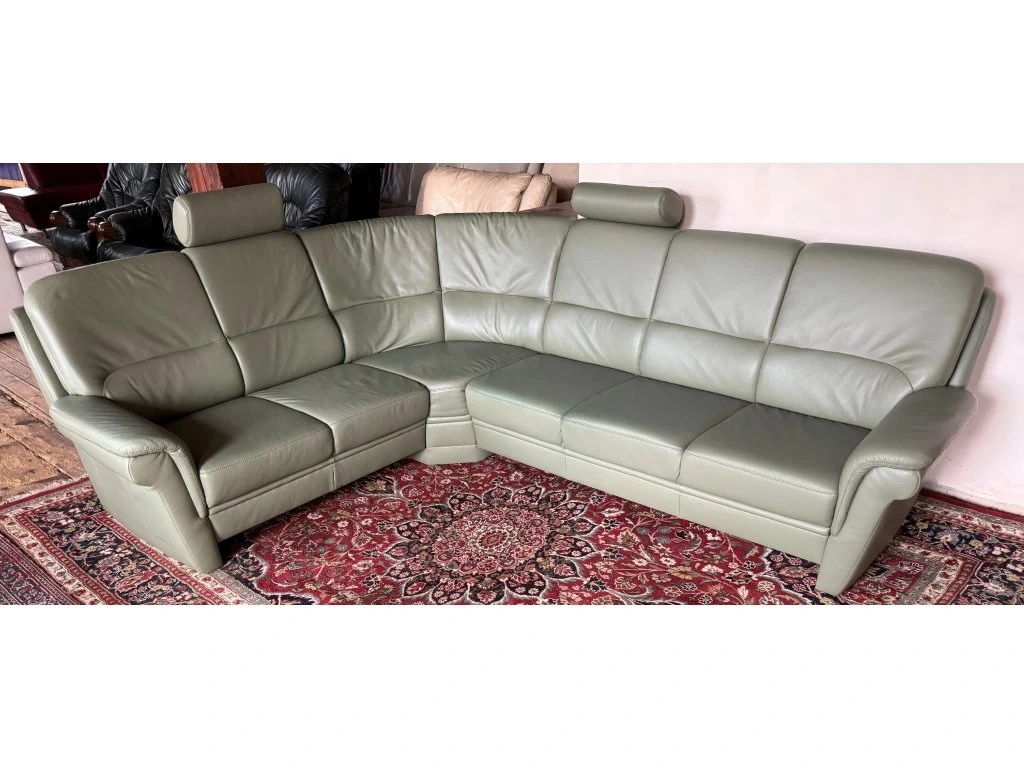 Luxusní rohová kožená sedací souprava,3009