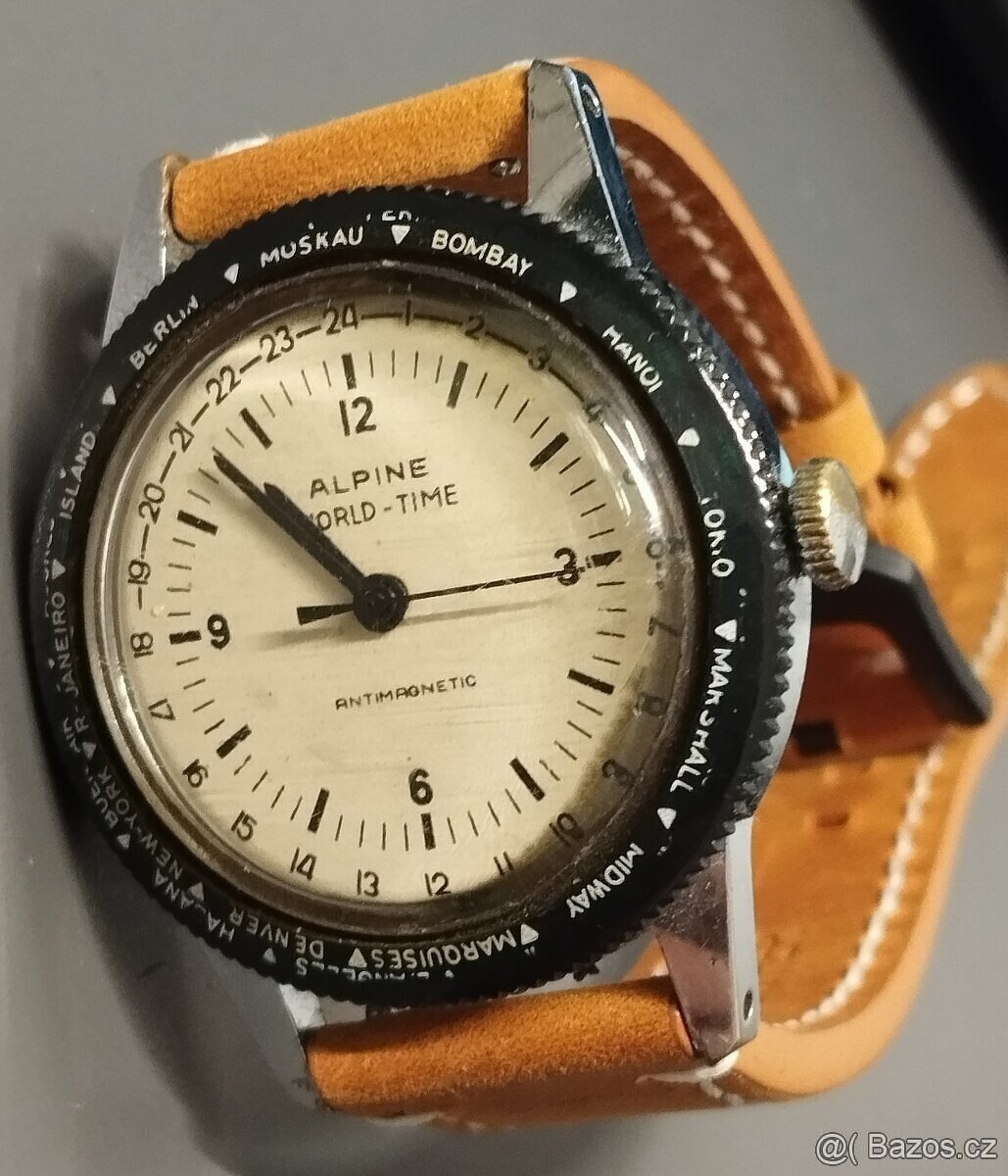 Prodám mechanické hodinky UMF RUHLA ALPINE WORLD TIME 👍👍👍