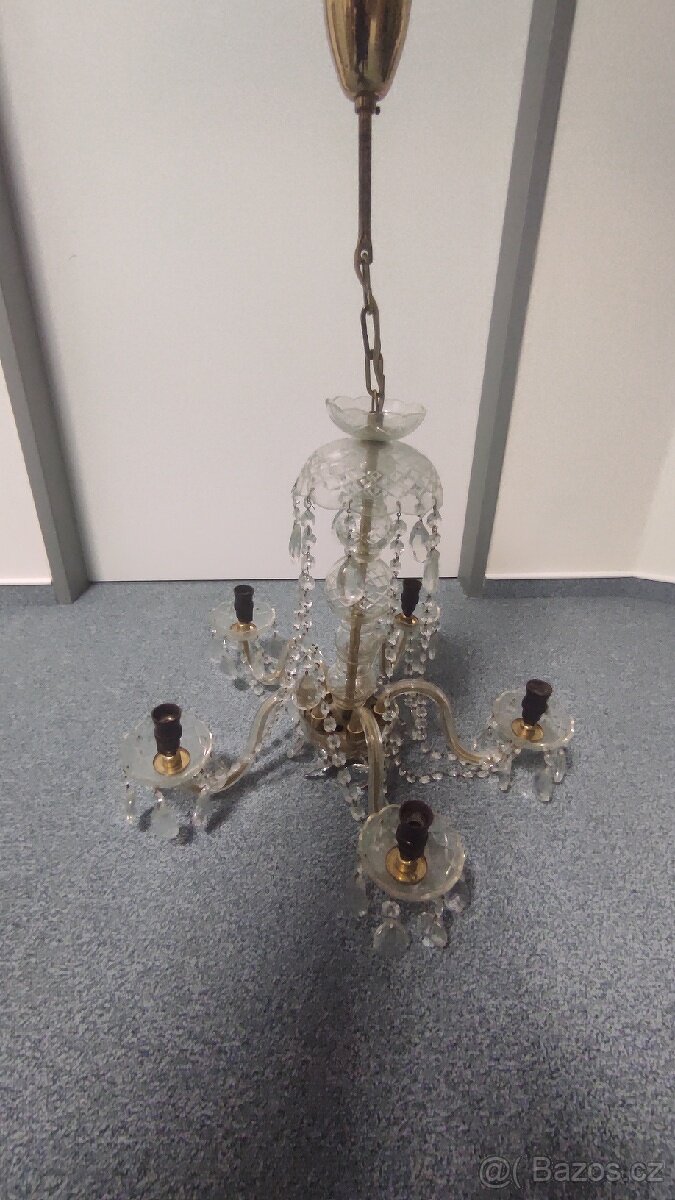 Křišťálový lustr - 5 ramen
