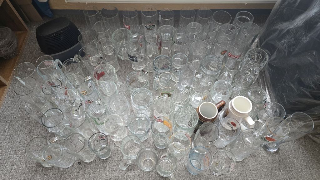 Sbírka pivních sklenic a půllitrů