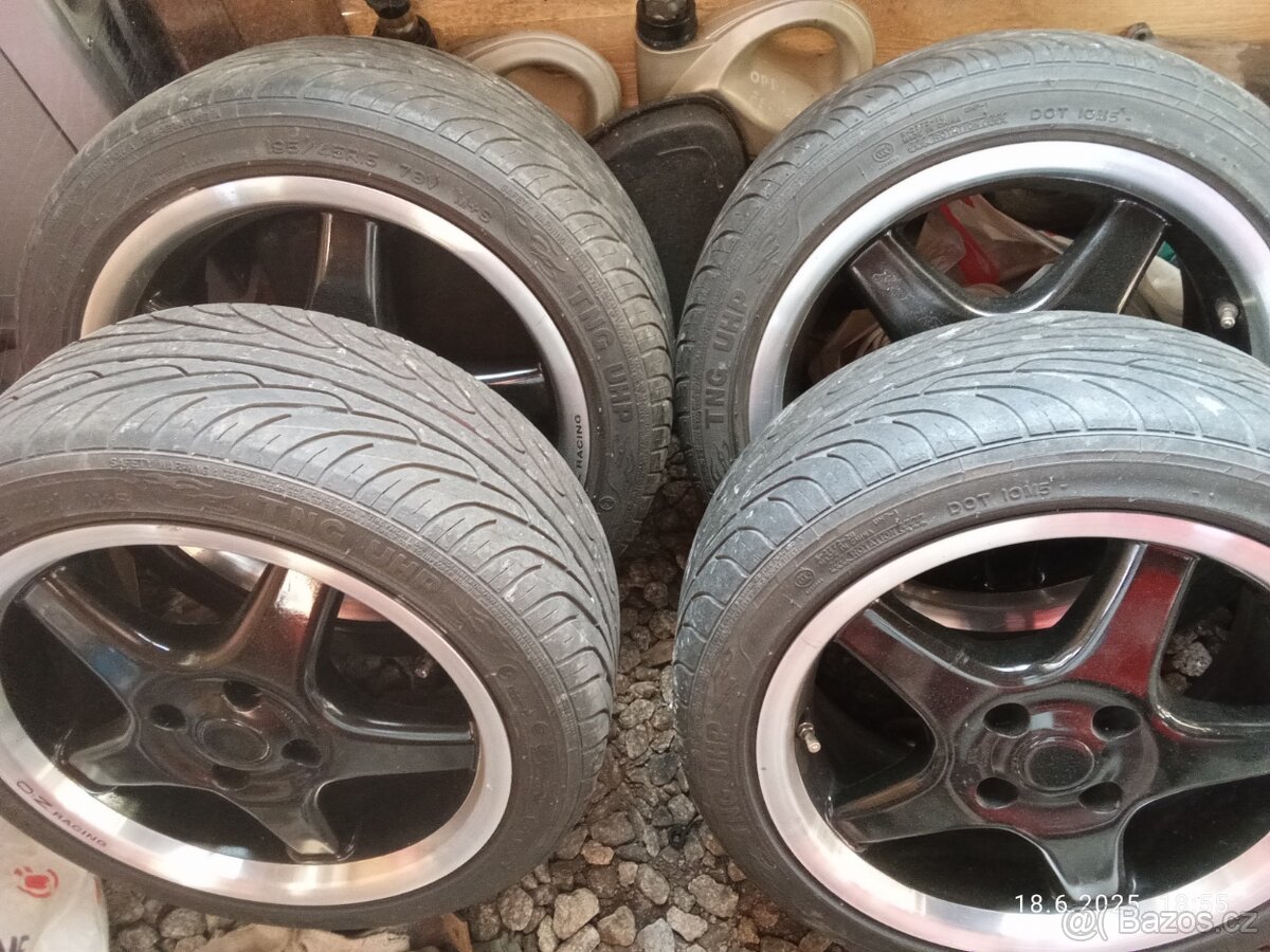 Alu disky 4x100 r15 pneu 195/45 r15 letní