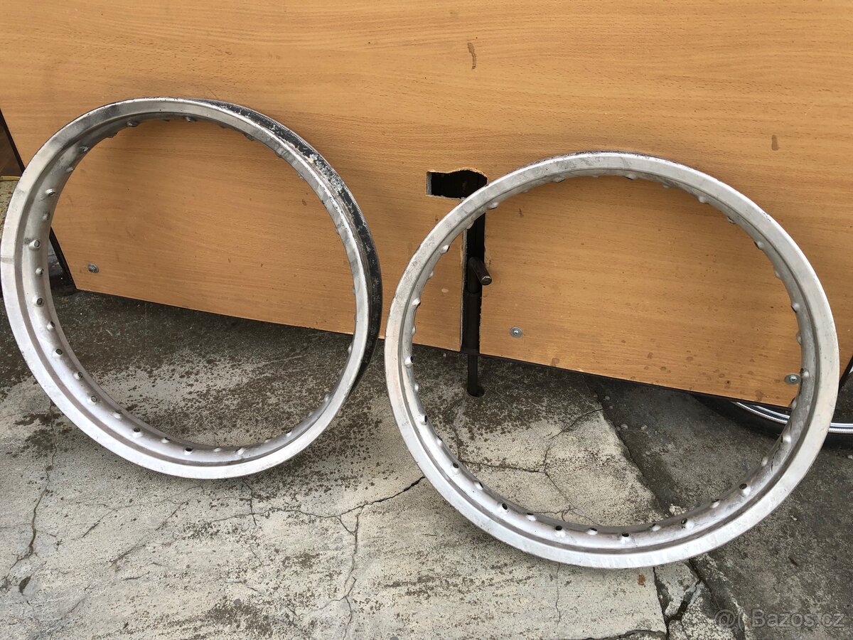 Hliníkové ráfky 18” na motocykl