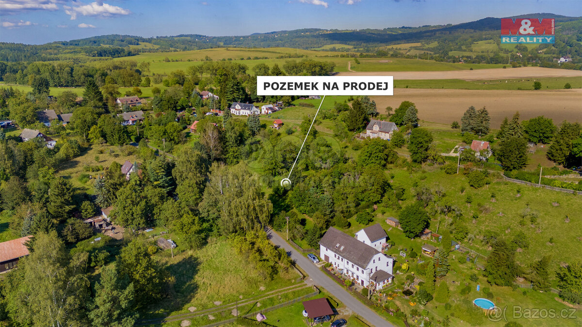 Prodej pozemku k bydlení, 3412 m², Žandov - Radeč