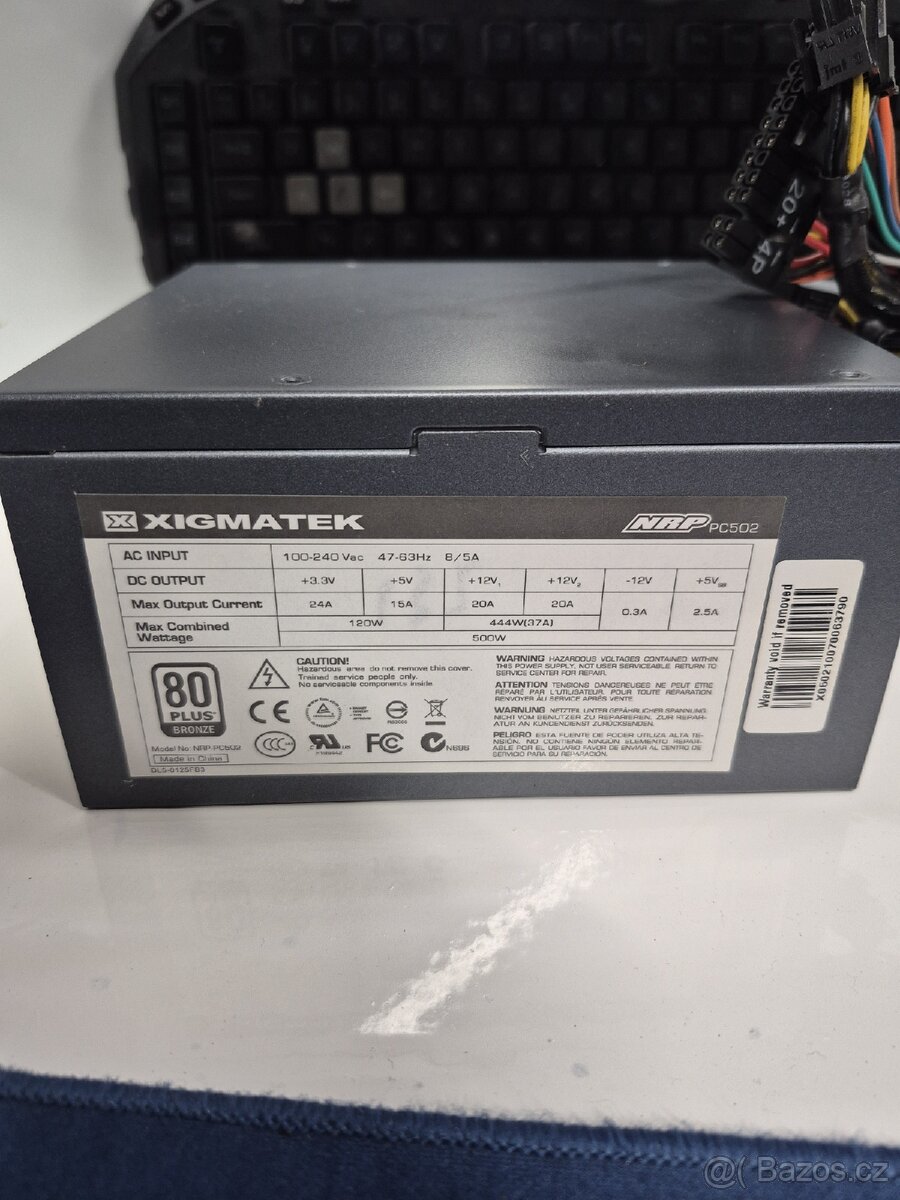 PC zdroj 500W 8+6 PCIE GPU