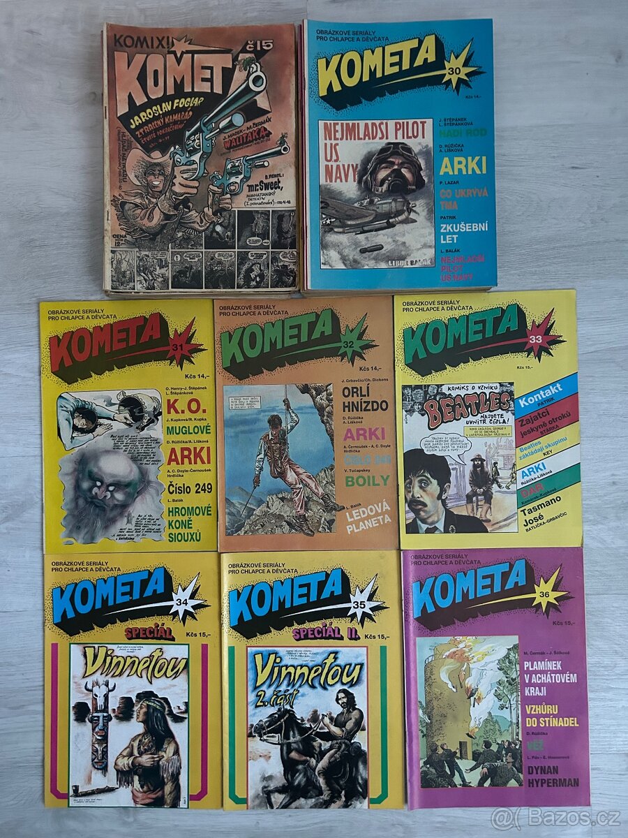Prodám komlet komiksových časopisů Kometa 1-36: