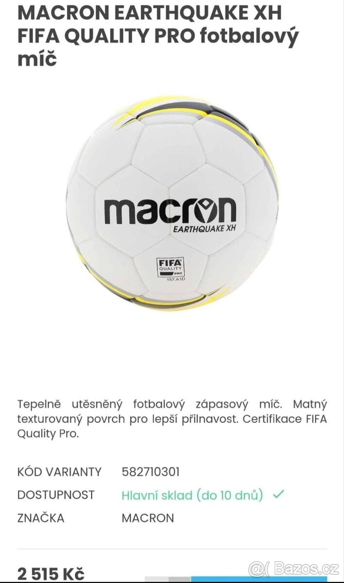 Fotbalový míč Macron