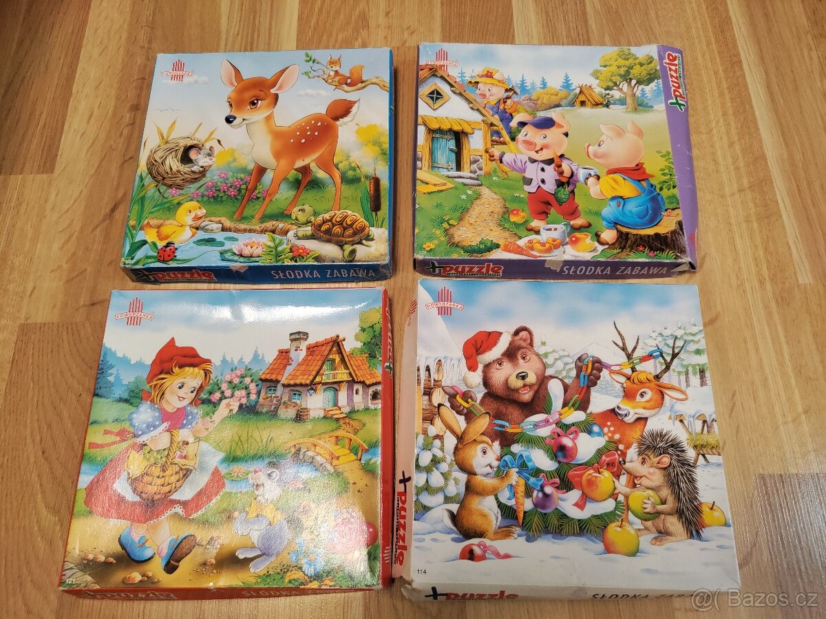 4x pohádkové puzzle z bonboniérek Pomorzanka