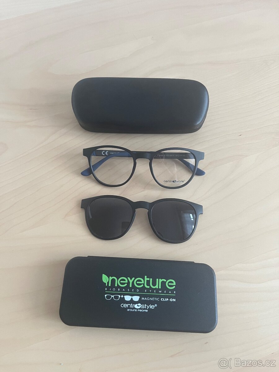 brýlové obruby se slunečním klipem