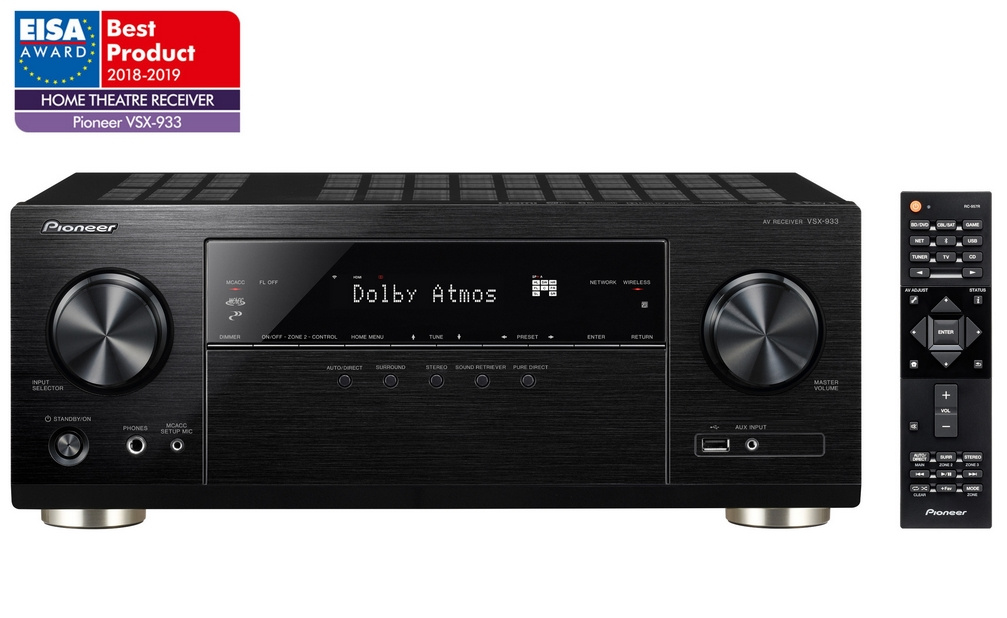 7.2 AV Receiver Pioneer VSX-933-B černý, ATMOS, Wi-FI, USB