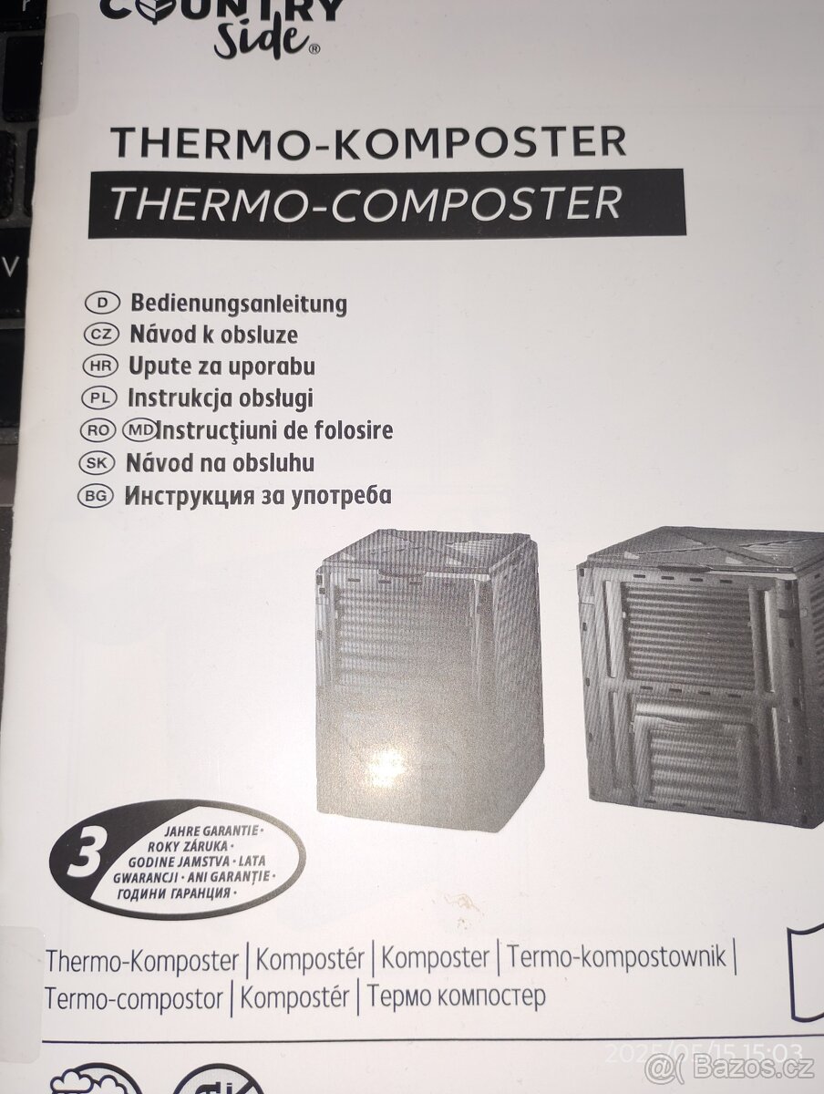 Prodám nepoužitý thermo-kompostér 300 L