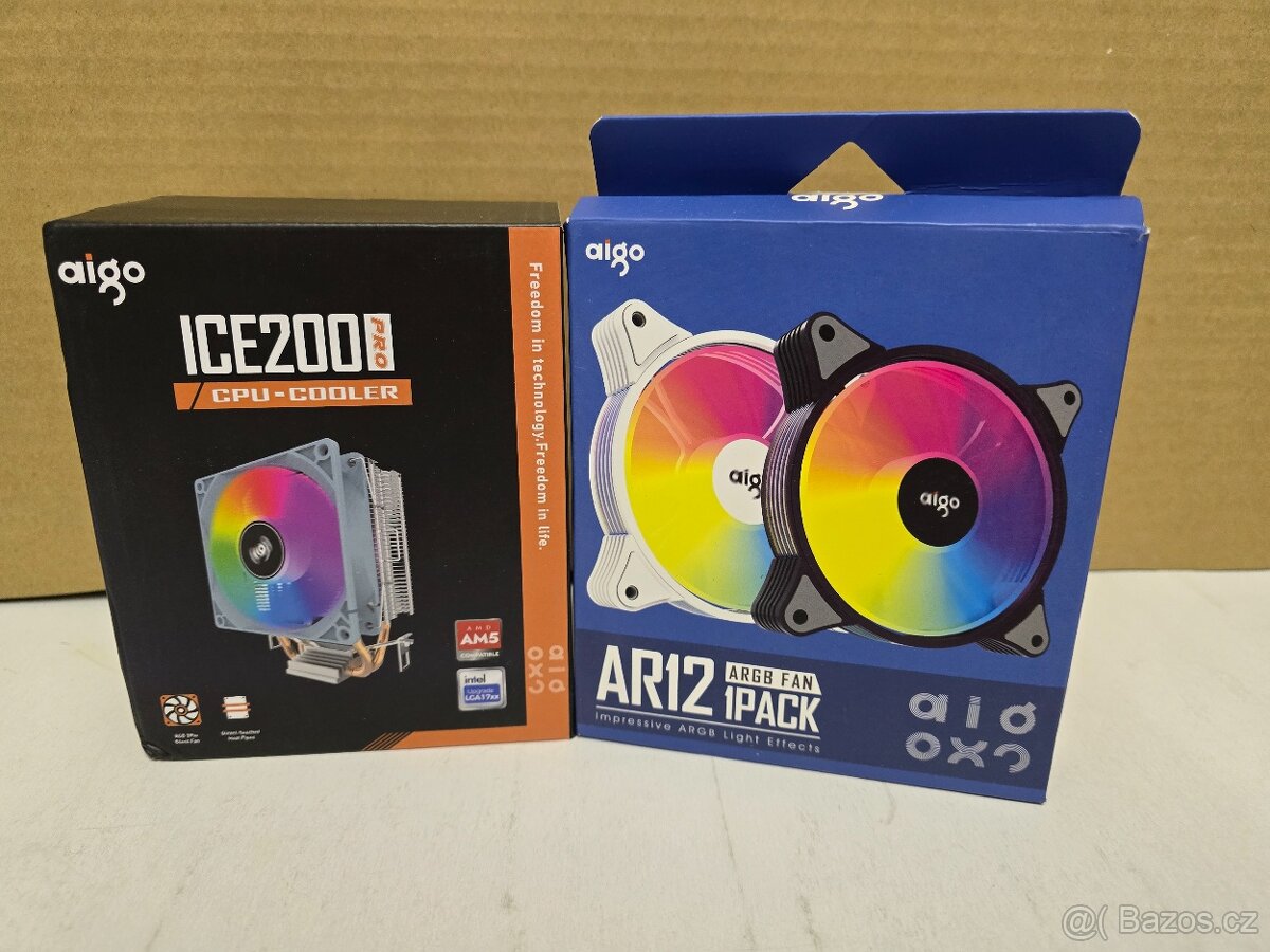 hladič procesoru ICE200Pro Air s RGB podsvícením + větrák