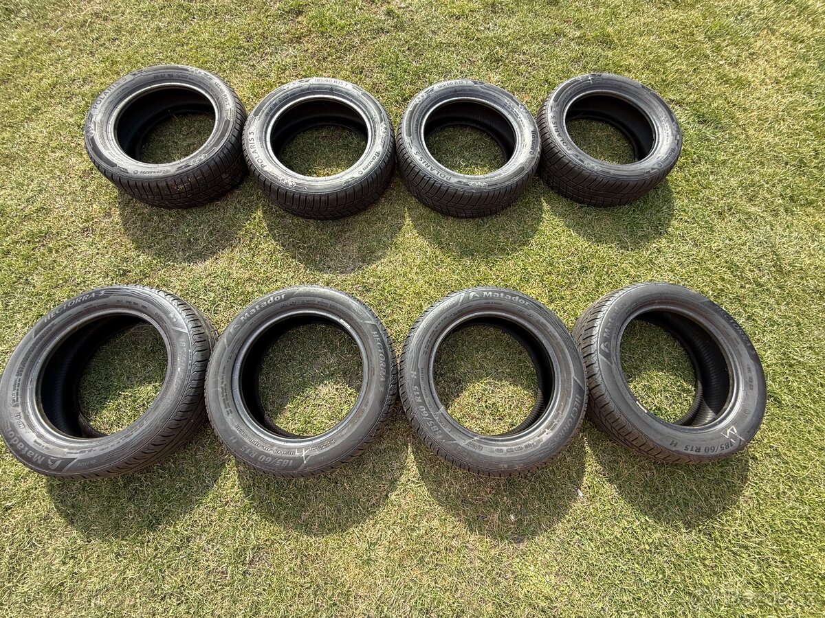 185/60 R15 MATADOR HECTORRA3 letní, BARUM POLARIS 5 zimní