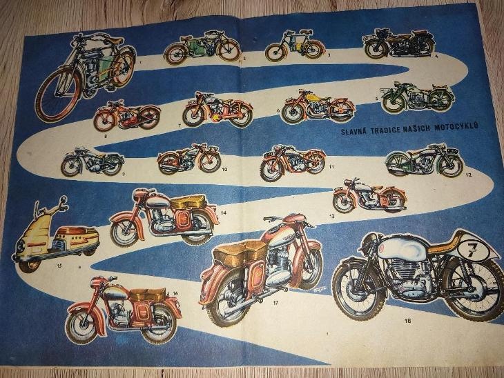Jawa pérák kývačka OHC OHV a další plakát