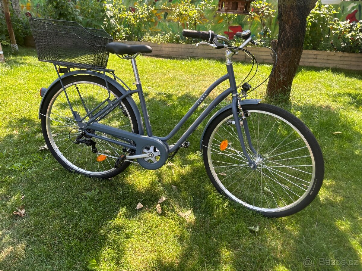 Městské kolo se sníženým rámem 120 modro-šedé