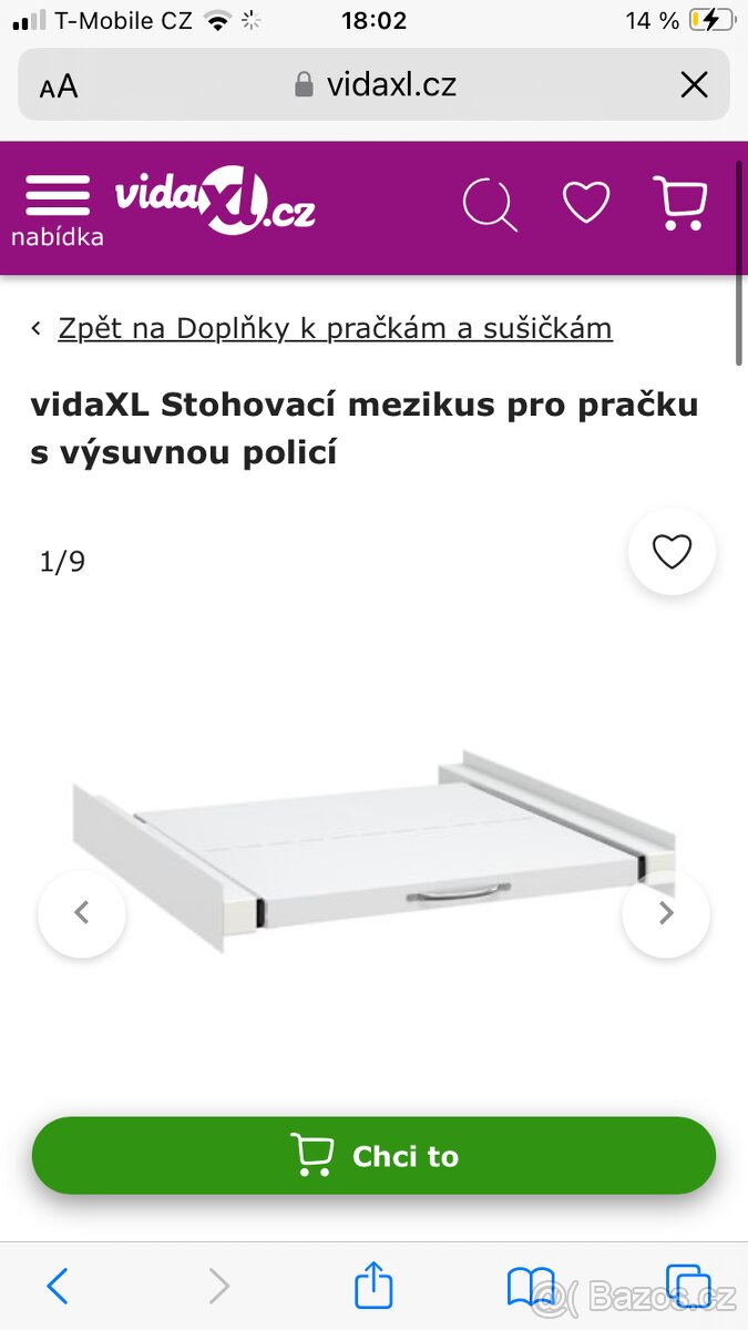 Vysuvný suplik mezi pracku a susicku