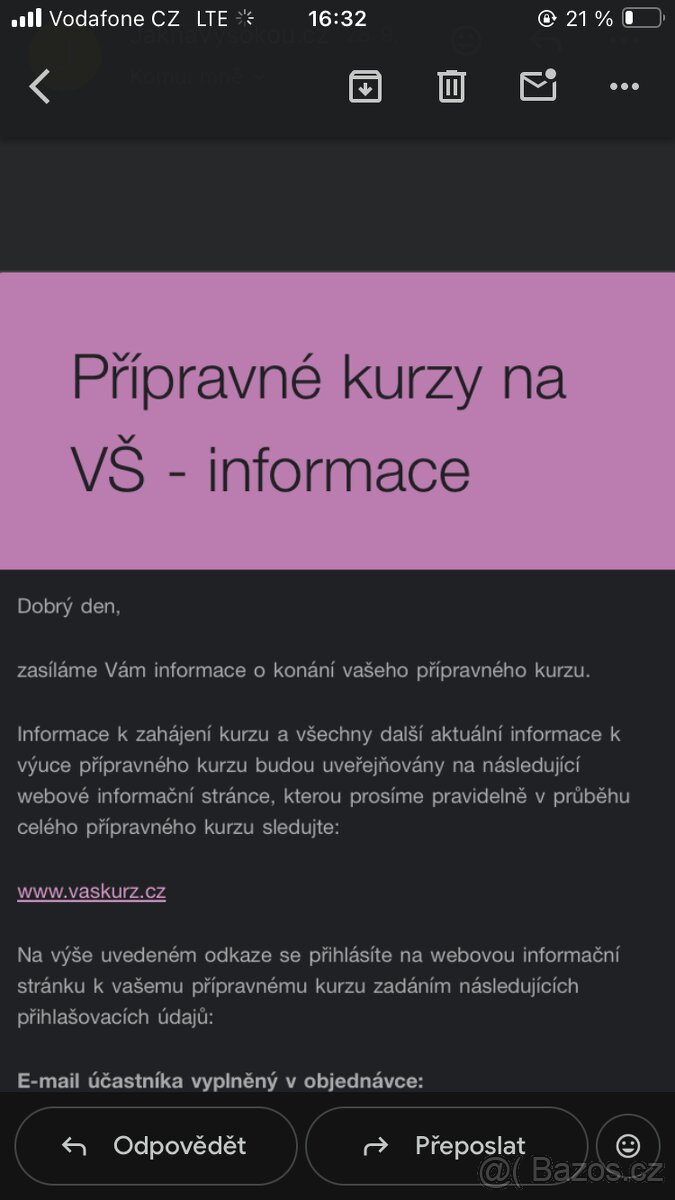 Přípravný online kurz na VŠ Psychologie