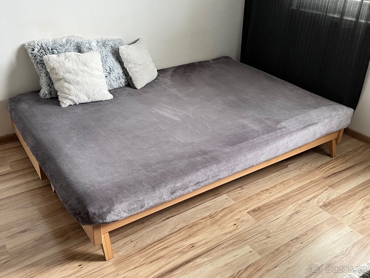 Futonová postel a pohovka v jednom - Perfektní Stav, 160x200