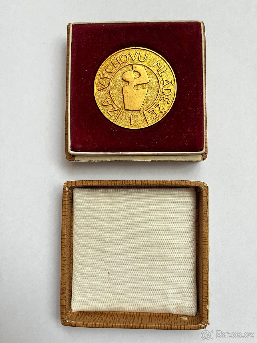 Medaile „Za výchovu mládeže“ v původní etue