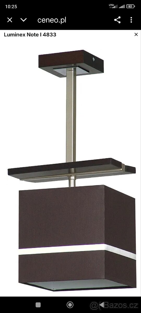 Dvě závěsná světla tmavě hnědá