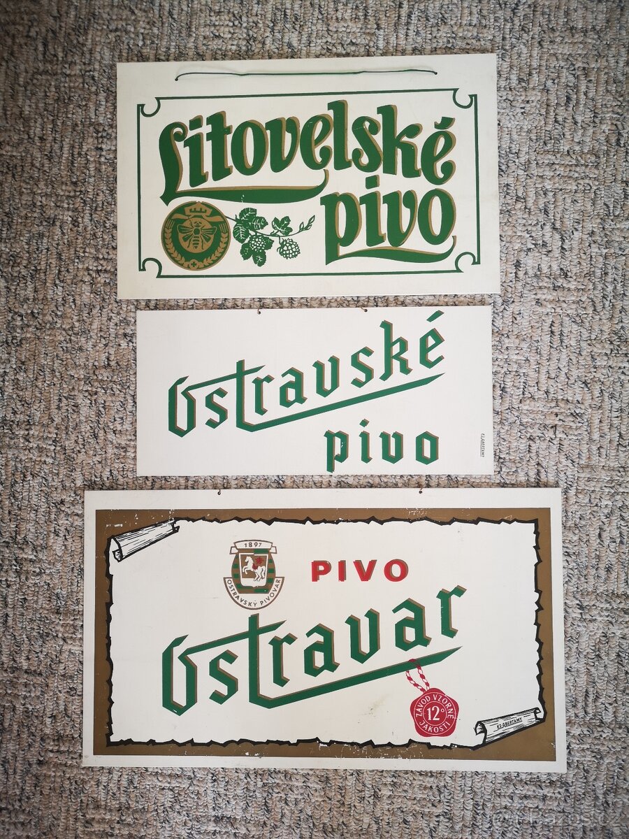 Plastové pivní cedule