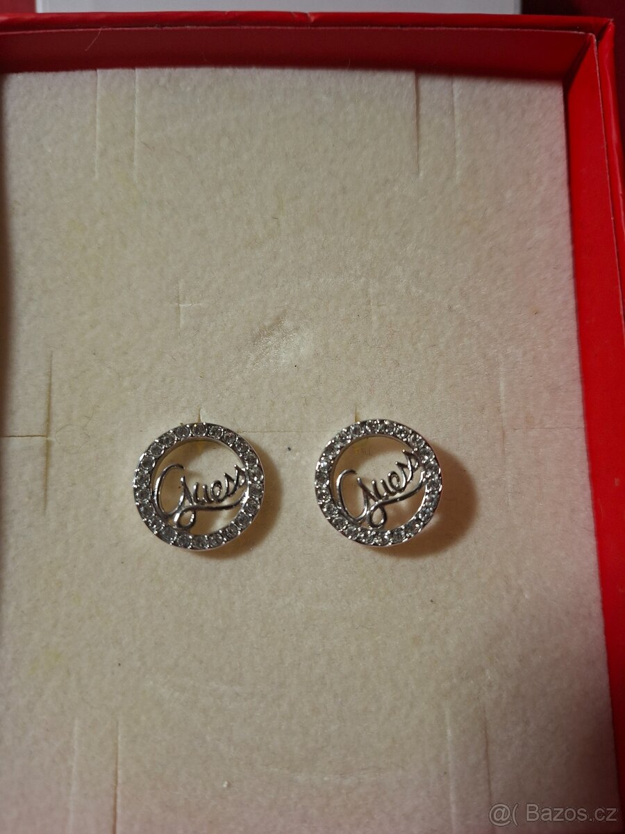 Guess náušnice – stříbrné