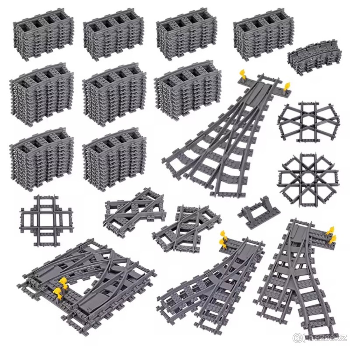 City koleje (náhrada) rovinky, zatáčky, vyhybky 110kusů