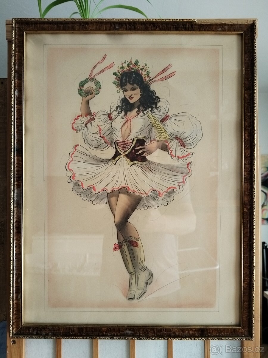 obraz TANEČNICE S VĚNEČKEM, Jaroslav Štika