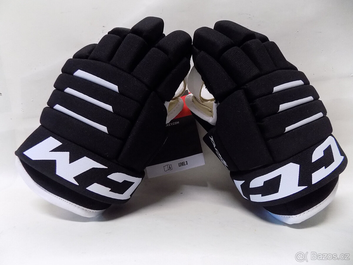 Hokejové rukavice CCM Tacks 4R2 JR (vel. 9 + 11 palců) -NOVÉ