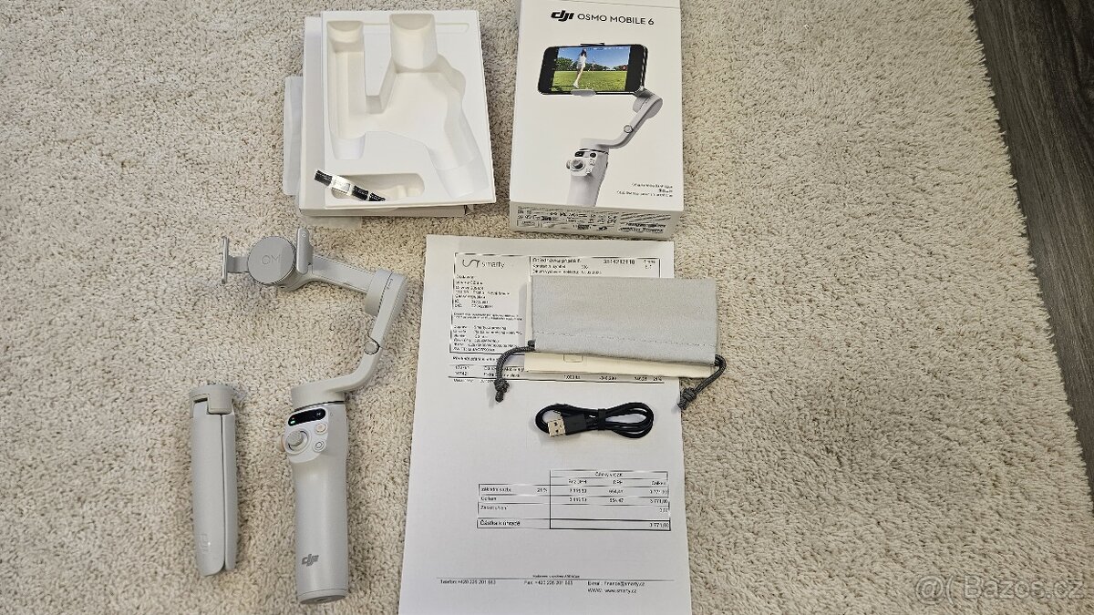 DJI Osmo Mobile 6 (Platinum Gray) stabilizátor, ZÁRUKA