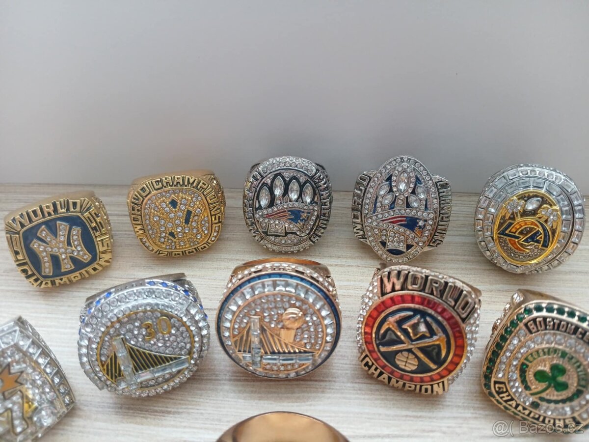 Sportovní prsteny NBA, NFL, MLB