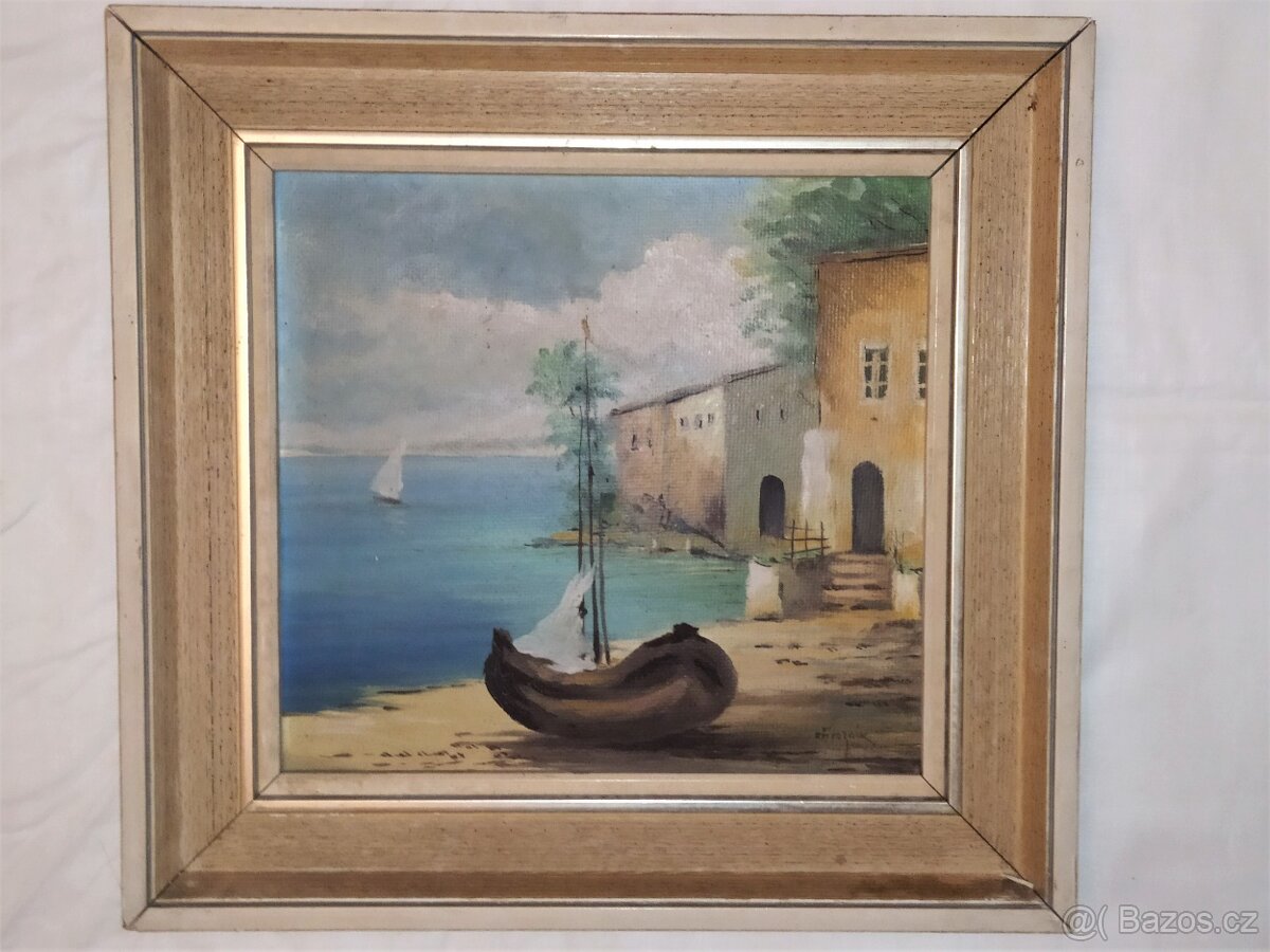 Obraz 38 x 36 olejomalba / na kartonu