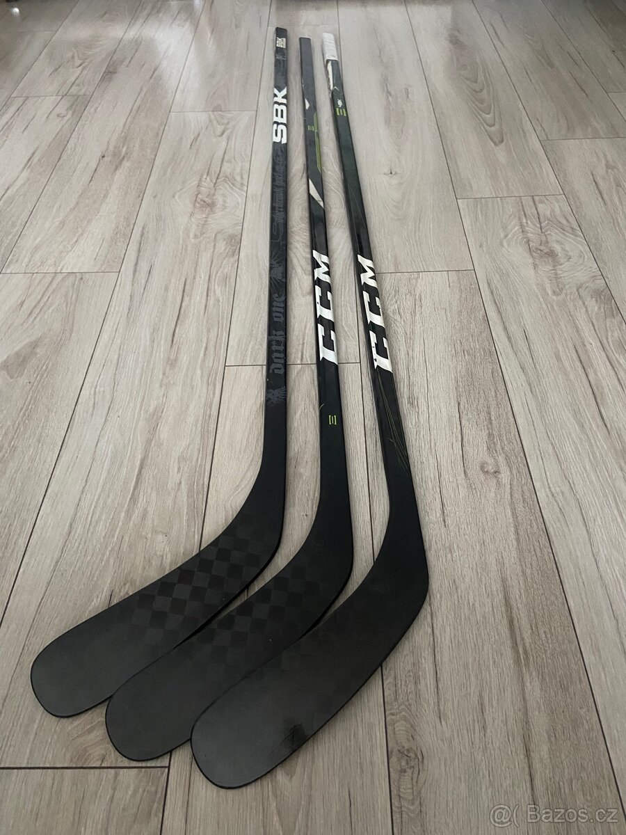 Hokejka CCM Ribcor PRO3, 49K a SBK Dark One 95flex levá