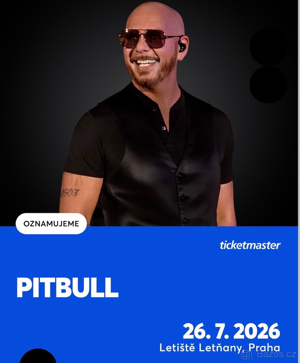 Pitbull 26.7.2026 Letiště Letňany STÁNÍ