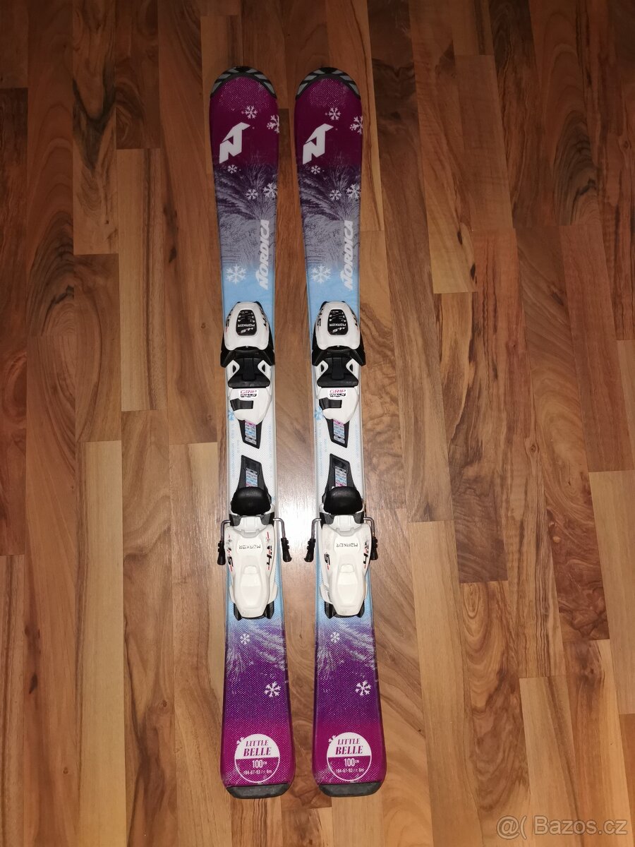 Lyže zn. Nordica, typ Little Belle, vel. 100 cm